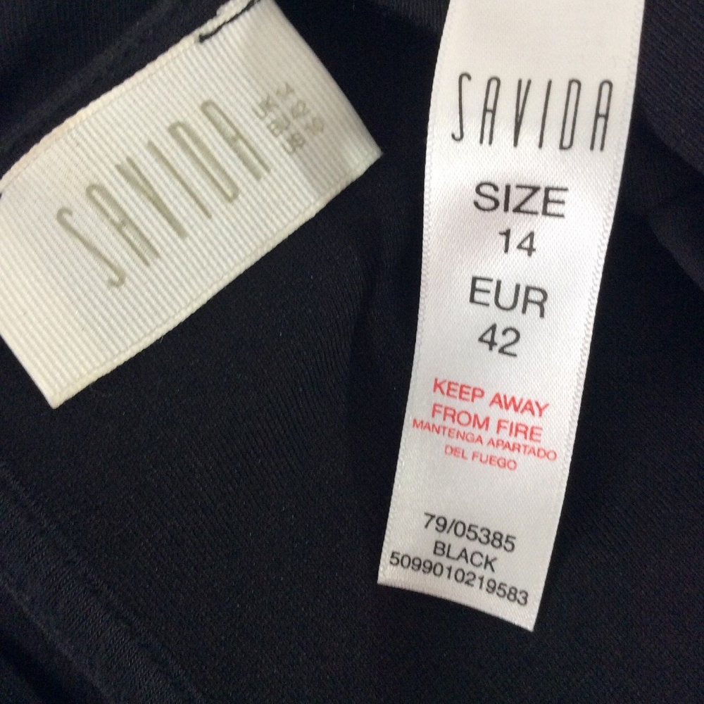 🦋Savida at Dunnes UK Black Tile Keyhole Dress 10 - Picture 6 of 8